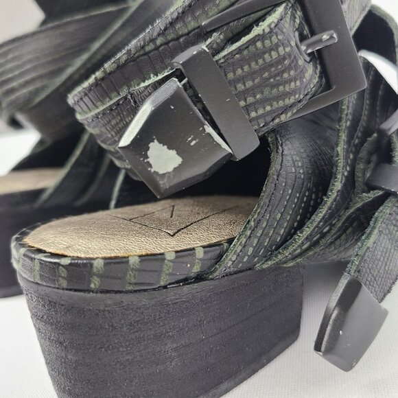 MATISSE X Talon Women's Open Back Ankle Wrap Bootie Leather Black Size 6… - Picture 7 of 11